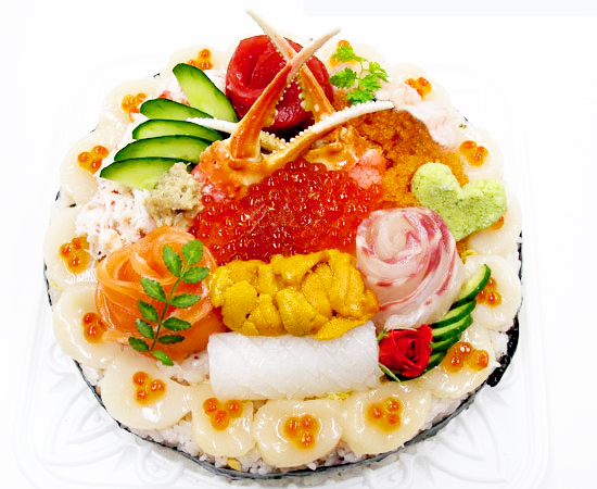 寿司ケーキ 亀 竜宮城 福岡の美味しい魚介類を使った寿司ケーキ お惣菜のお取り寄せ